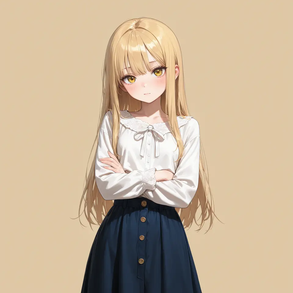 自信のある立ち姿の生成例